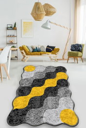 Conceptum Alfombra de Pasillo Circle Djt Multicolor 80 x 100 cm
